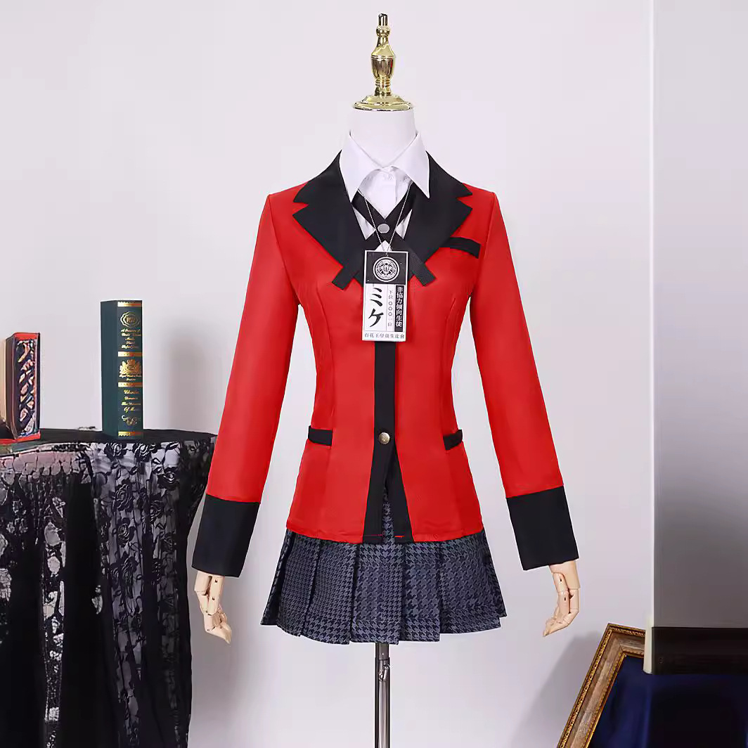 Anime Cosplay Kakegurui - زي تنكري كامل لشخصية يو ميكو