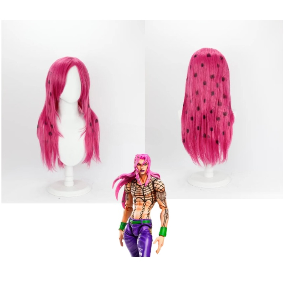 شعر مستعار للتنكر من أنمي جوجو - مراجعة Cosplay Anime Pink Hair وسعره