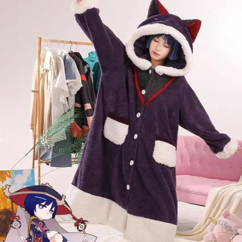 Genshin تأثير تأثيري بيجامة أن - مراجعة Anime Cosplay Thick وسعره