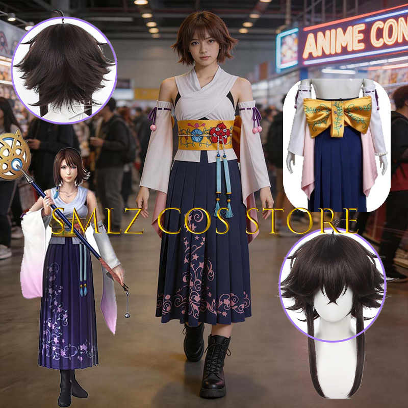 زي تنكري نسائي Smlz FFX يونا م - مراجعة Anime Cosplay Women وسعره
