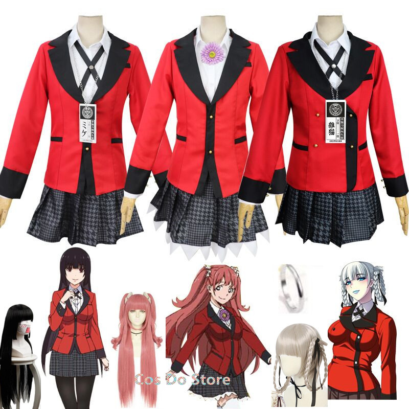 زي مدرسي أنيمي ياباني للنساء ، - مراجعة Anime Cosplay Kakegurui وسعره