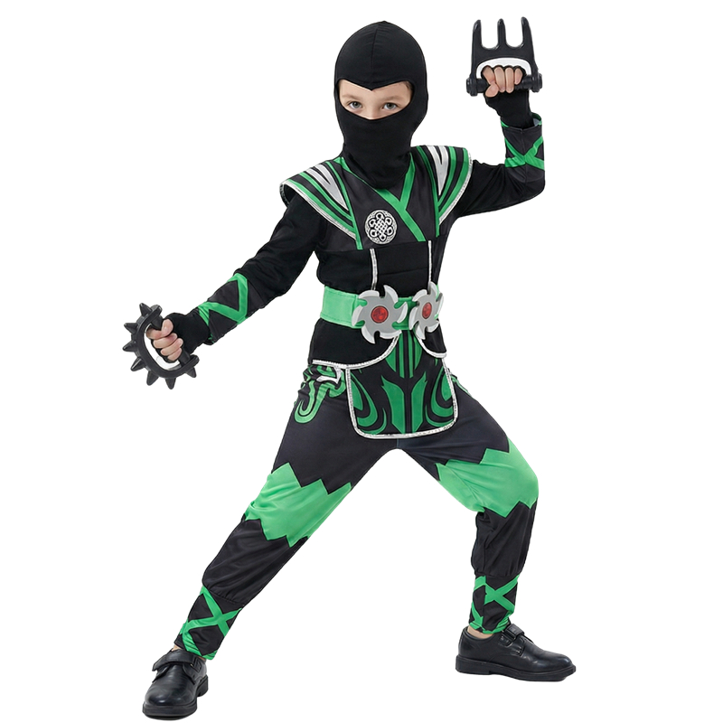 زي النينجا الأخضر للأطفال مع م - مراجعة Anime Cosplay Boy وسعره