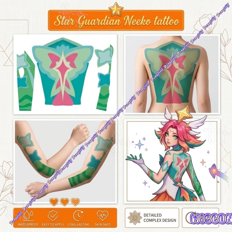 ملصقات وشم مؤقتة ستار جارديان  - مراجعة Anime Cosplay Photo وسعره